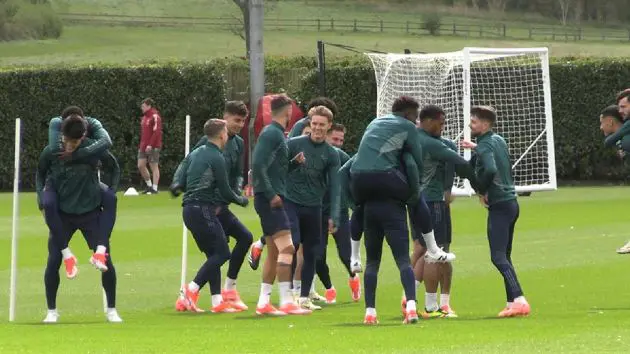 Arsenal train ahead of Bayern Munich