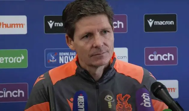 Crystal Palace manager Oliver Glasner
