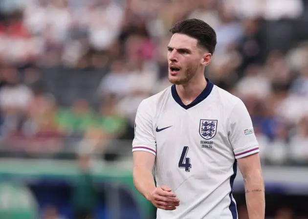 England midfielder Declan Rice