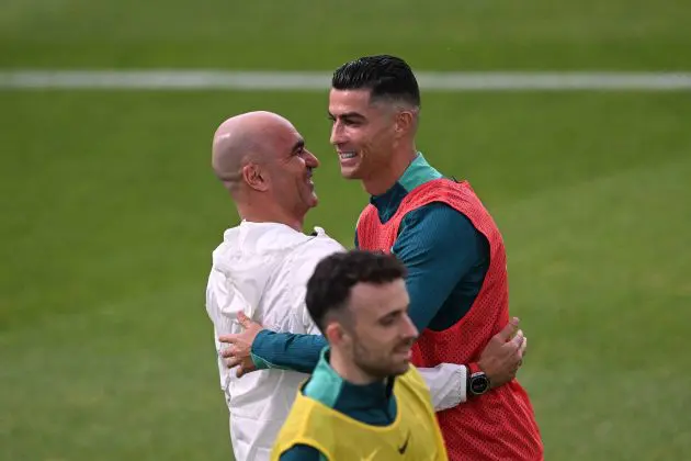 Roberto Martinez and Cristiano Ronaldo