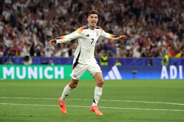 Kai Havertz scores for Germany against Scotland