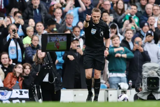 VAR in use in a Premier League game