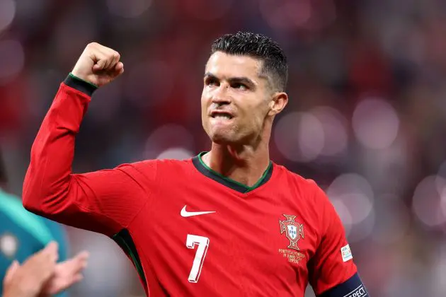 Ronaldo celebrates for Portugal