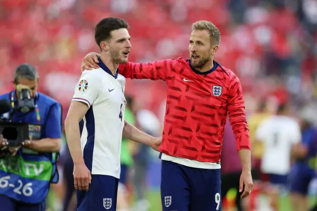 Harry Kane and Declan Rice for England