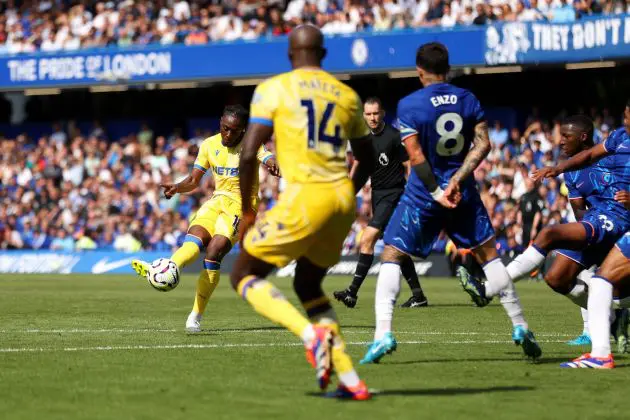 Ebere Eze scores an equaliser against Chelsea