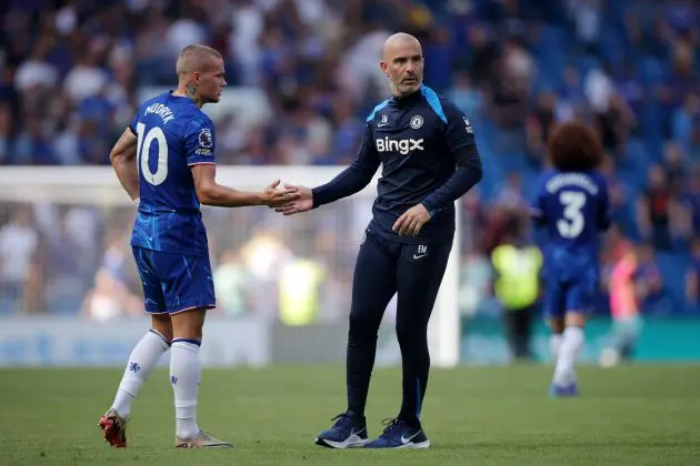 Chelsea manager Enzo Maresca and Mykhailo Mudryk