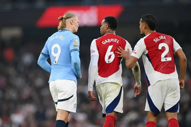 Erling Haaland, Gabriel and William Saliba