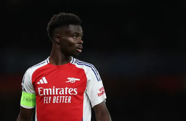 Arsenal winger Bukayo Saka