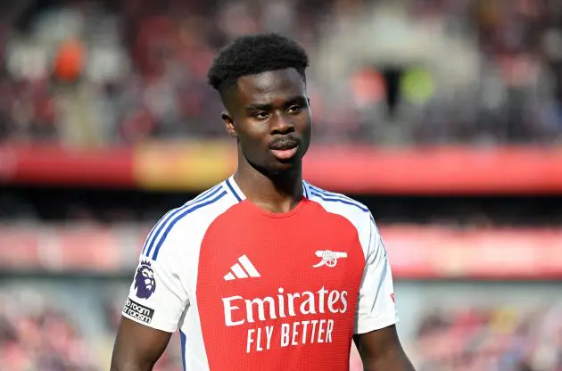 Arsenal winger Bukayo Saka