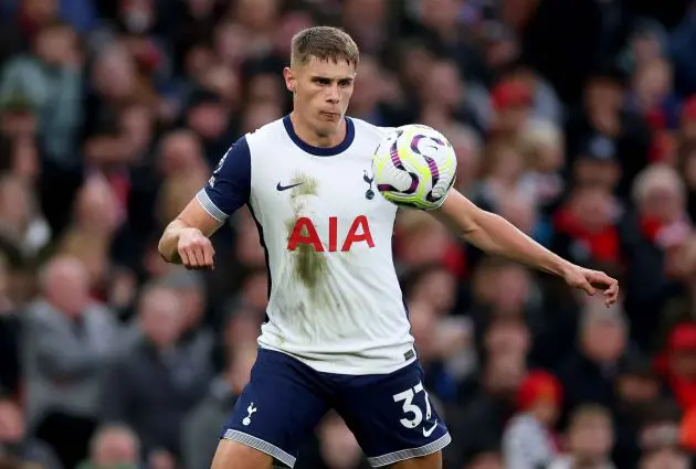 Micky Van de Ven plays for Tottenham Hotspur