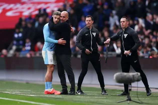 Jack Grealish and Pep Guardiola