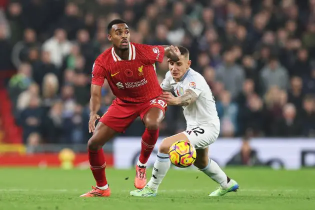 Liverpool midfielder Ryan Gravenberch