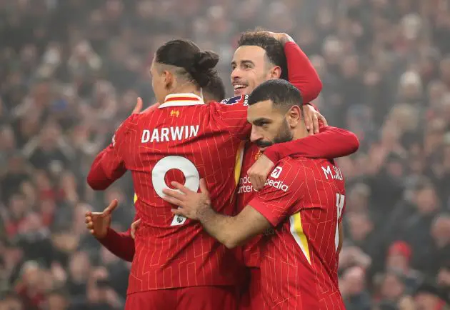 Liverpool celebrate against Leicester