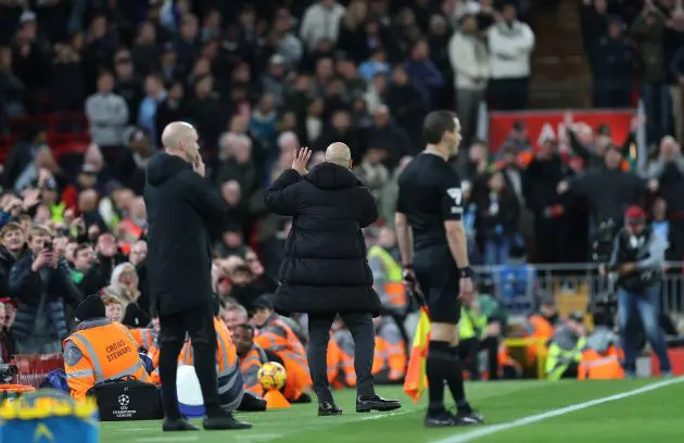 Pep Guardiola responds to the Liverpool crowd.