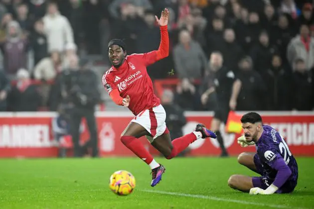 Anthony Elanga scores against Tottenham