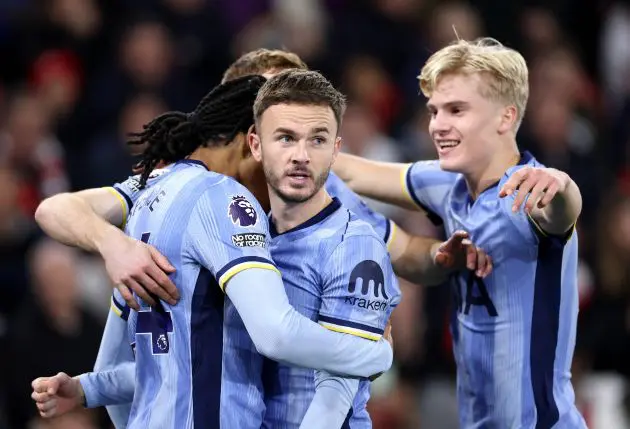 James Maddison celebrates against Southampton