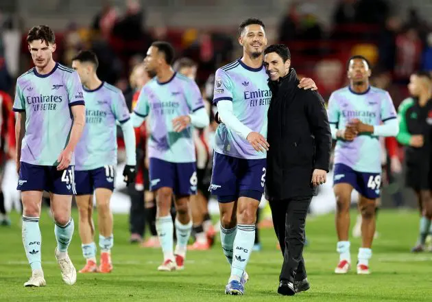 Mikel Arteta and his Arsenal players