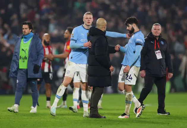 Erling Haaland and Pep Guardiola