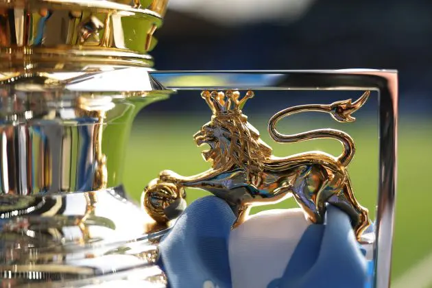 The Premier League trophy