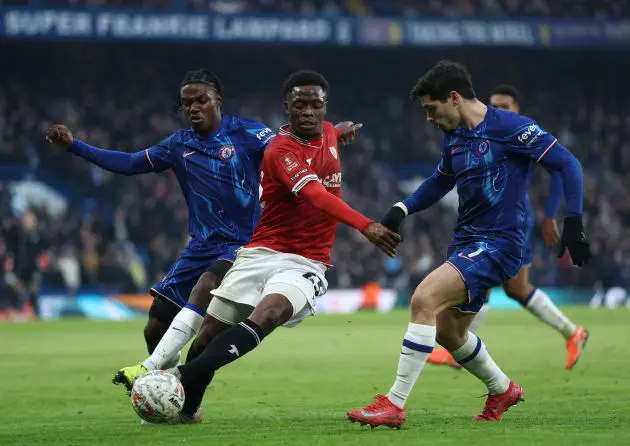 Chelsea in action against Morecambe