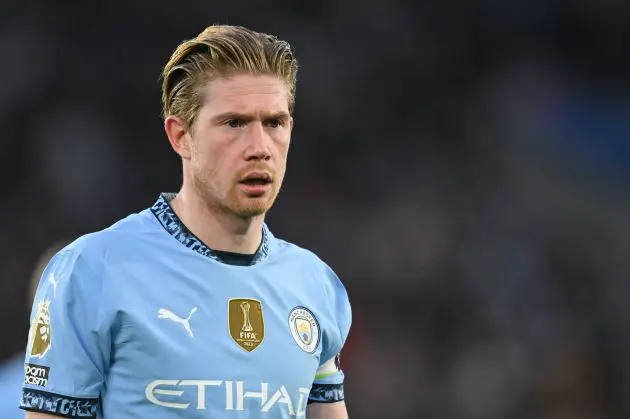 Man City midfielder Kevin De Bruyne