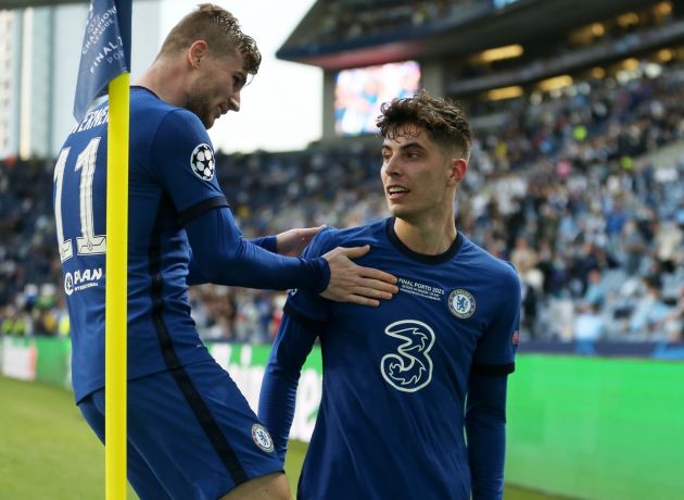 Havertz and Werner in the Champions League final