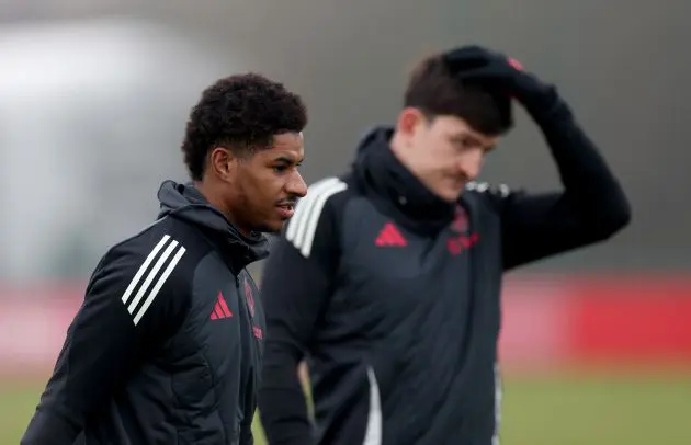 Marcus Rashford and Harry Maguire