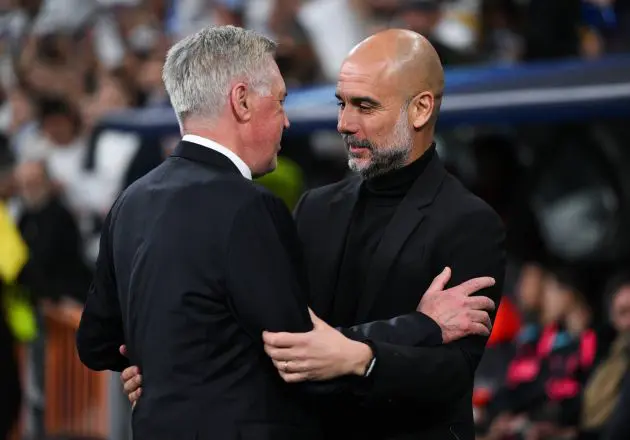 Pep Guardiola and Carlo Ancelotti