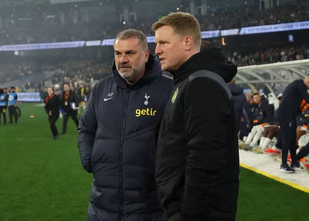 Ange Postecoglou and Eddie Howe