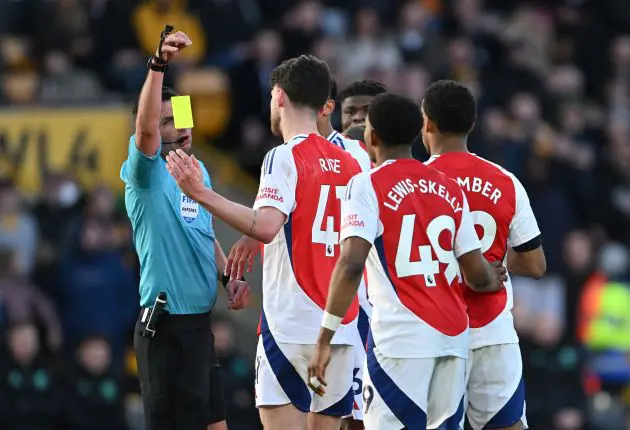 Lewis-Skelly is sent off against Wolves