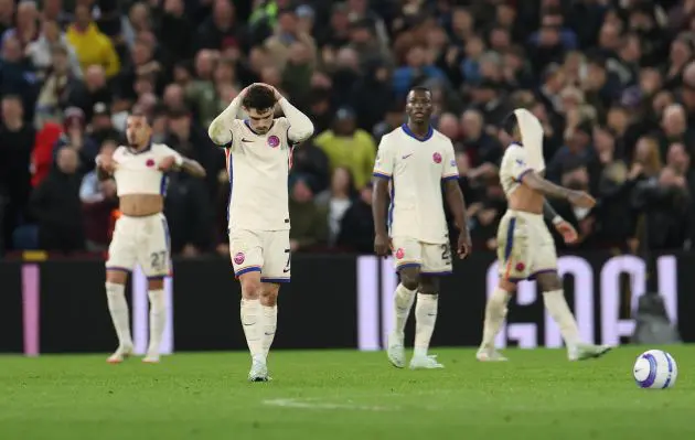 Chelsea after conceding late to Aston Villa