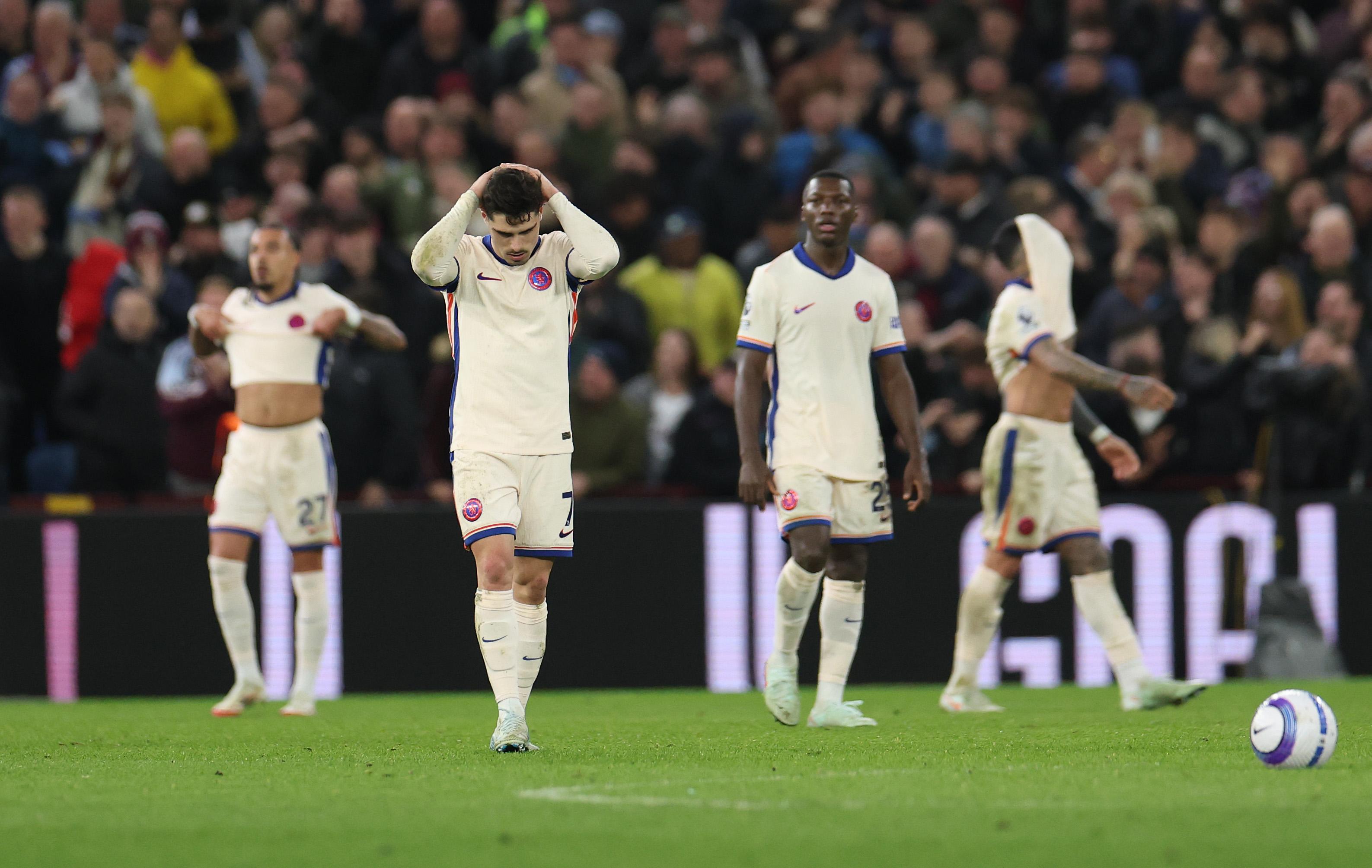 Chelsea after conceding late to Aston Villa