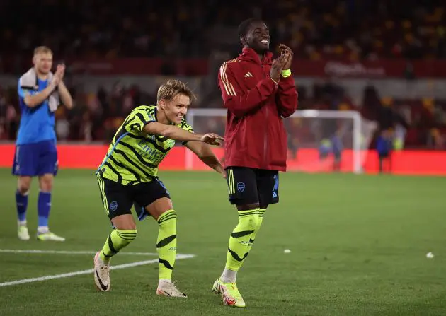 Martin Odegaard and Charles Sagoe Jr