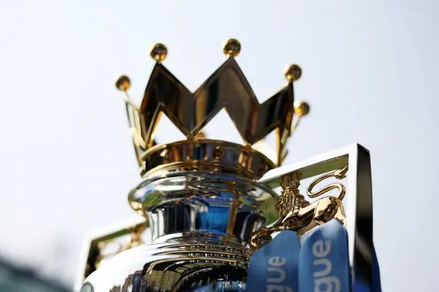 The Premier League trophy