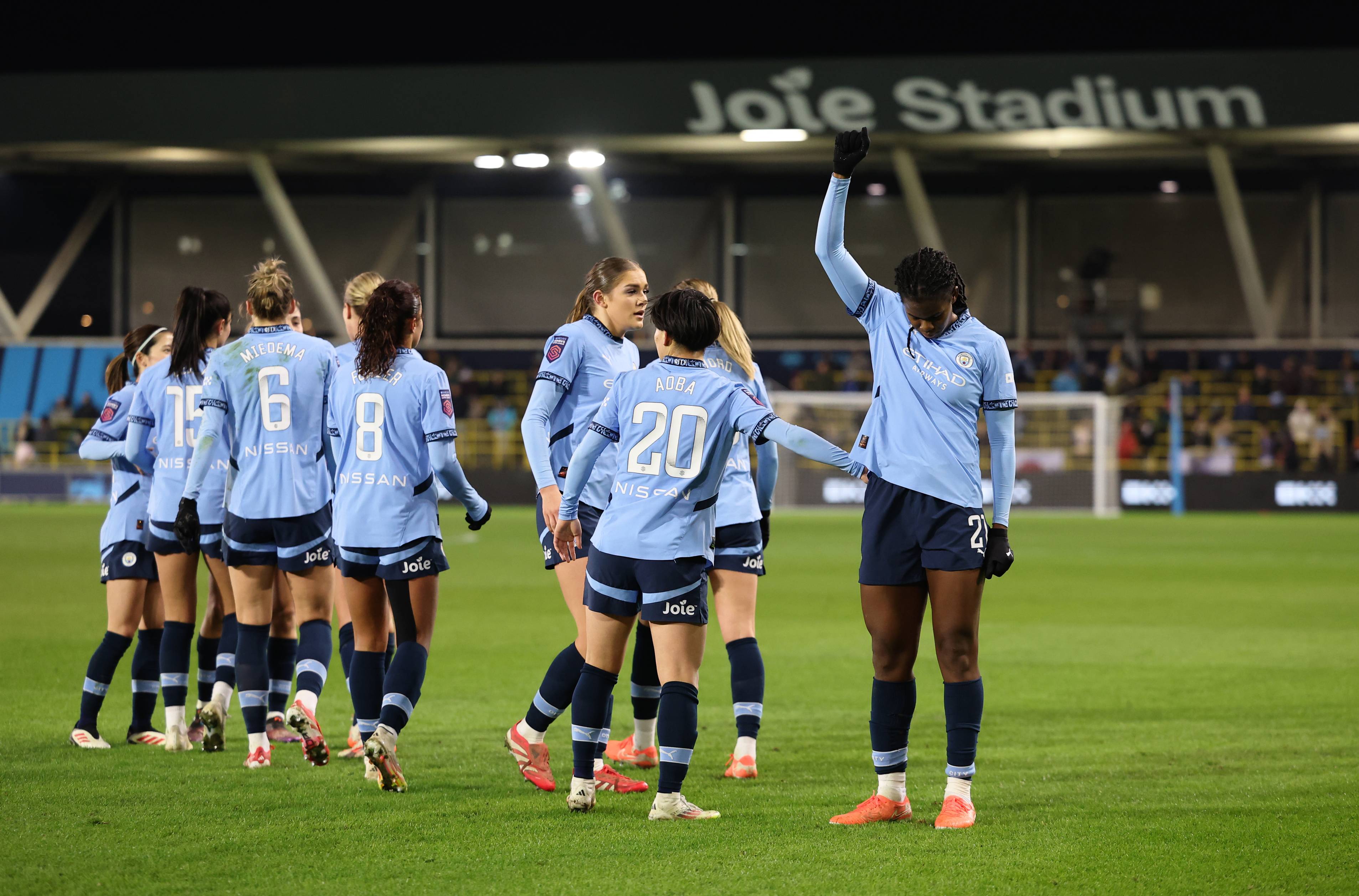 Bunny Shaw after scoring for Man City against Liverpool
