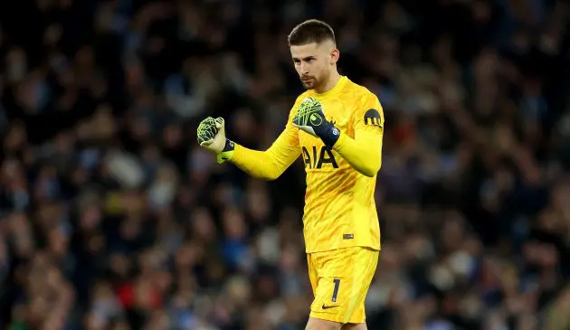 Spurs goalkeeper Guglielmo Vicario