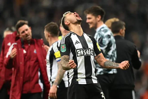 Newcastle midfielder Bruno Guimaraes