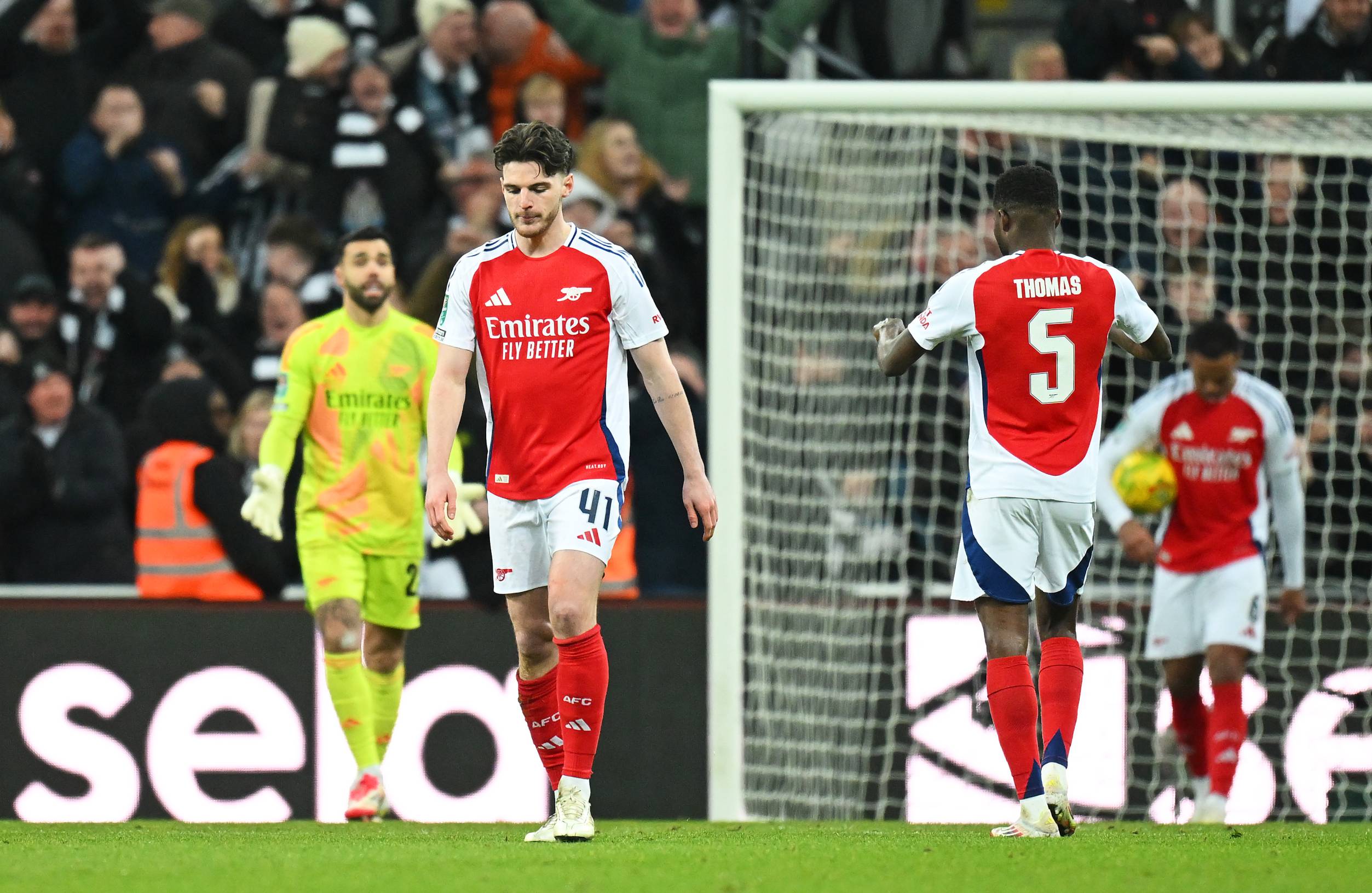 Arsenal in their defeat to Newcastle