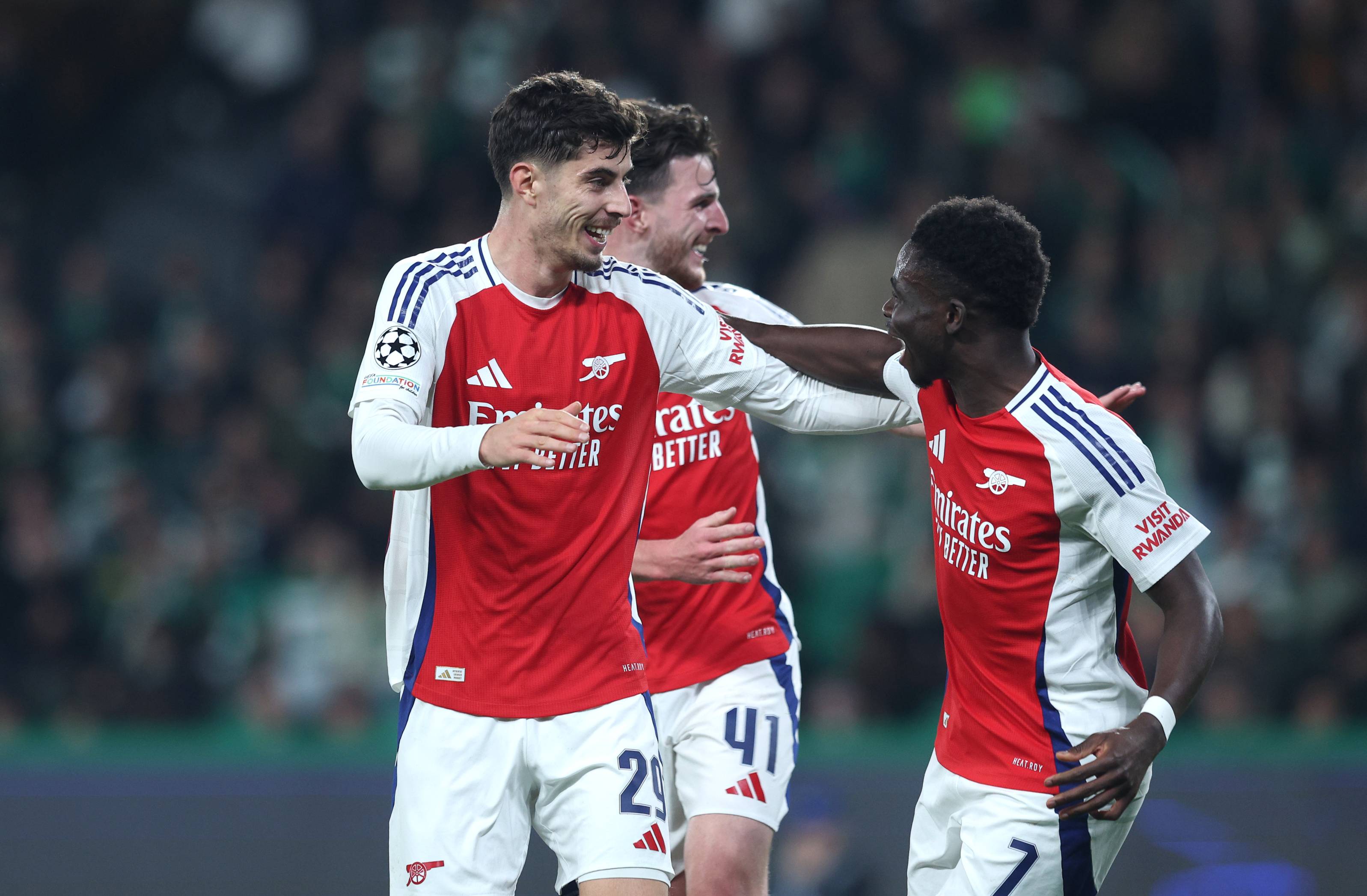 Kai Havertz and Bukayo Saka