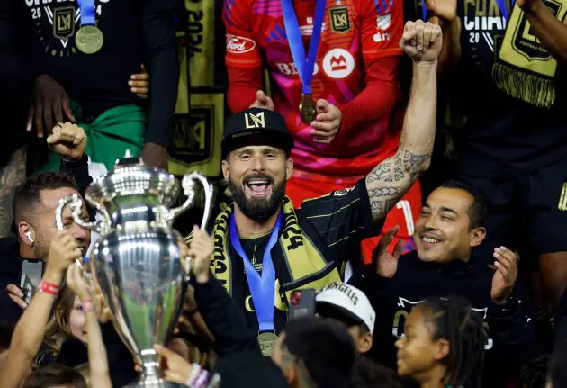 Olivier Giroud with the MLS Open Cup