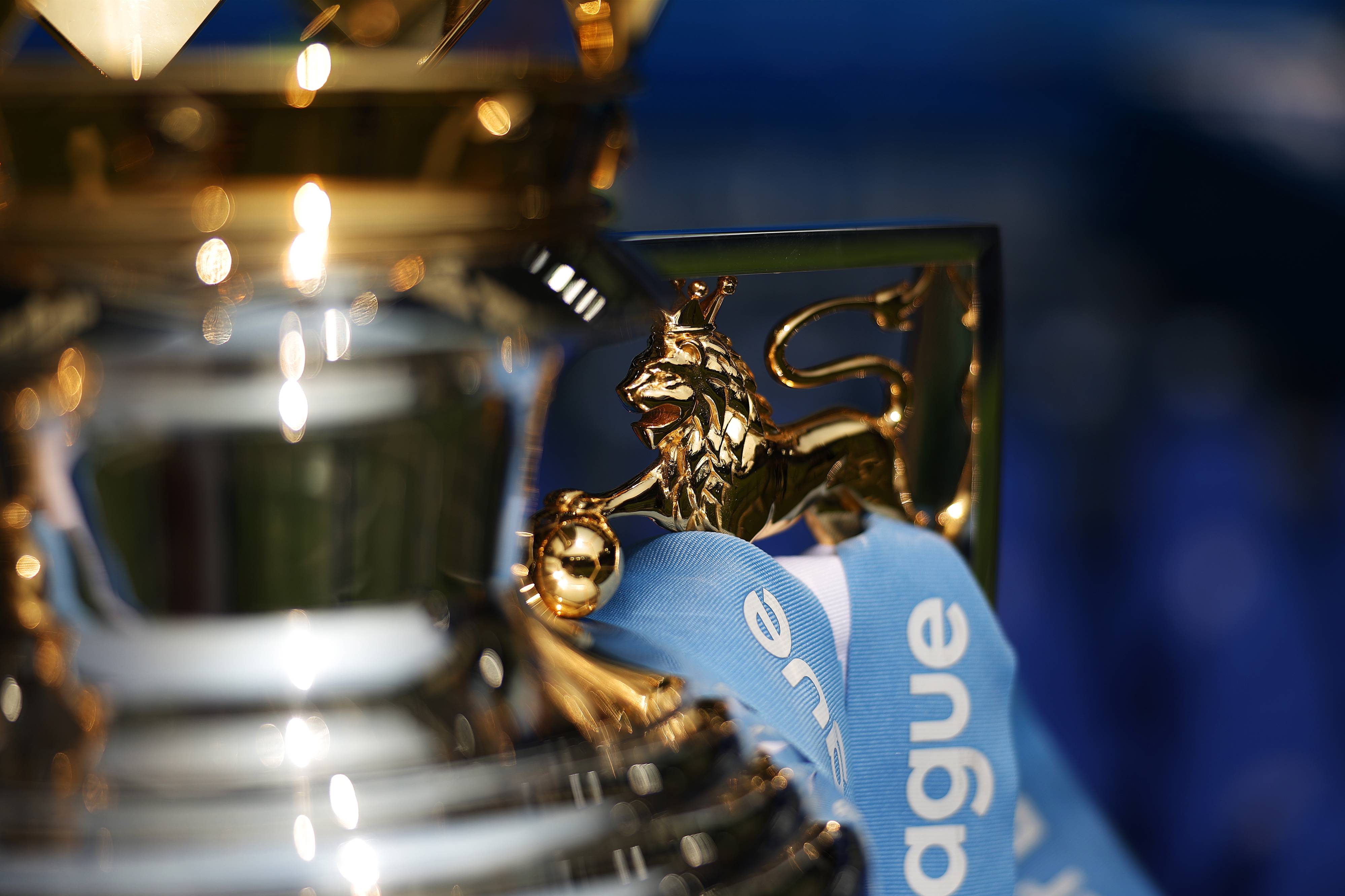 The Premier League trophy