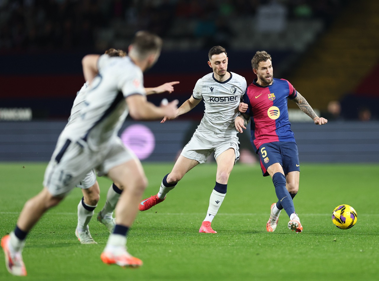 Barcelona in action against Osasuna