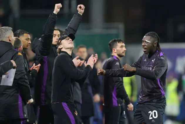 Moise Kean and team-mates
