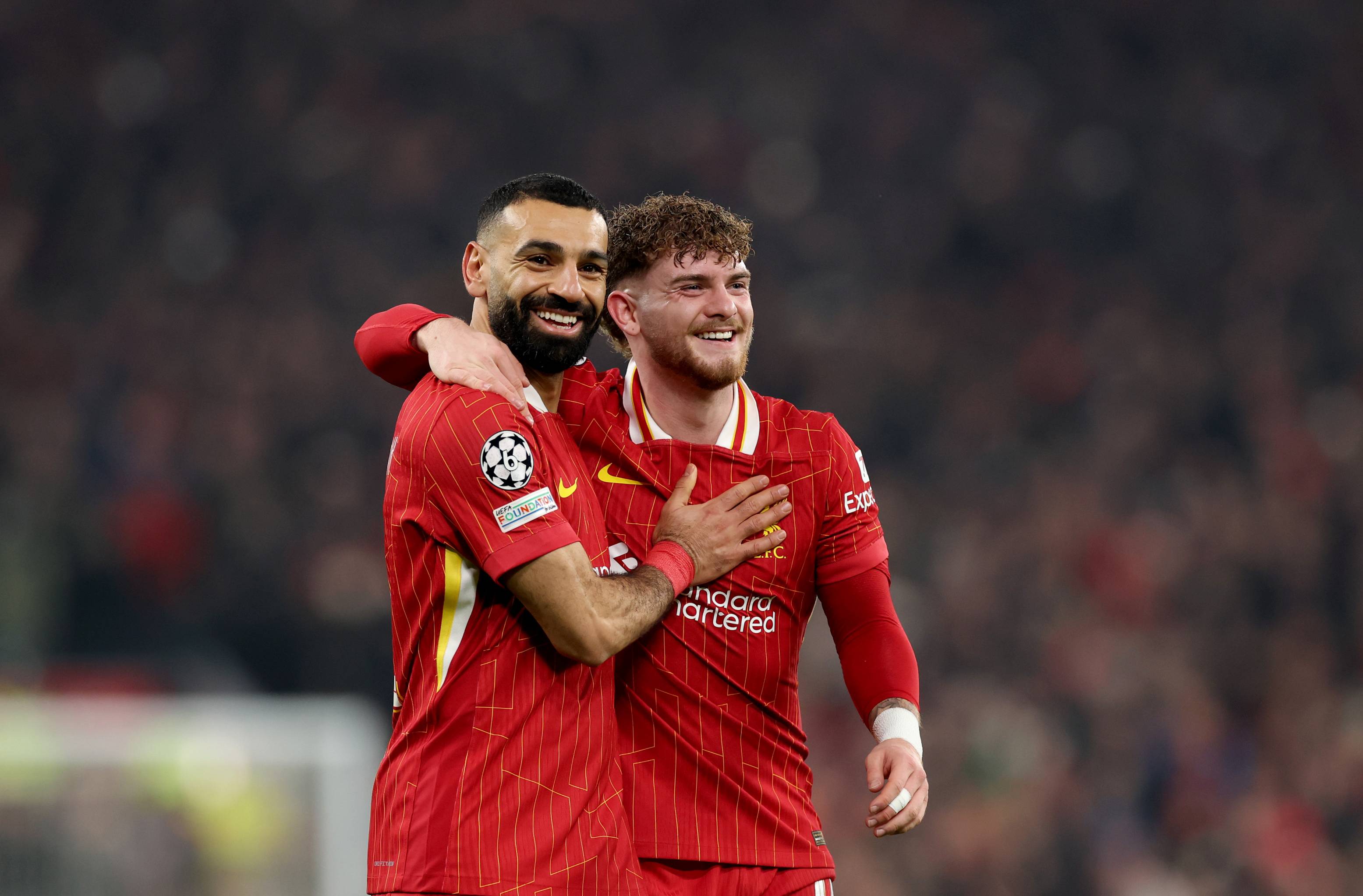 Mo Salah and Harvey Elliott