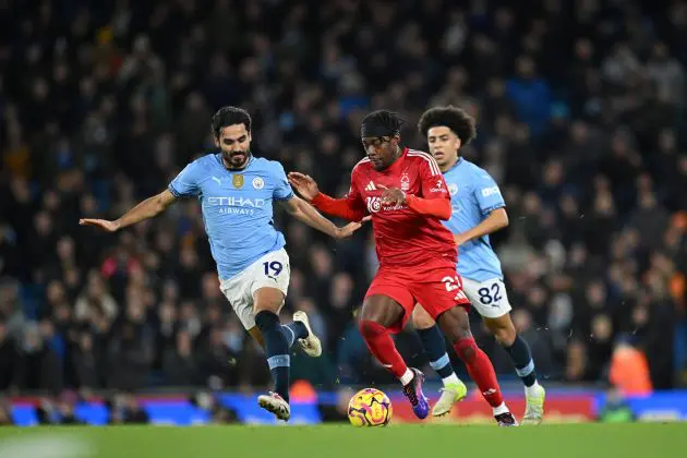 Man City and Nottingham Forest in action