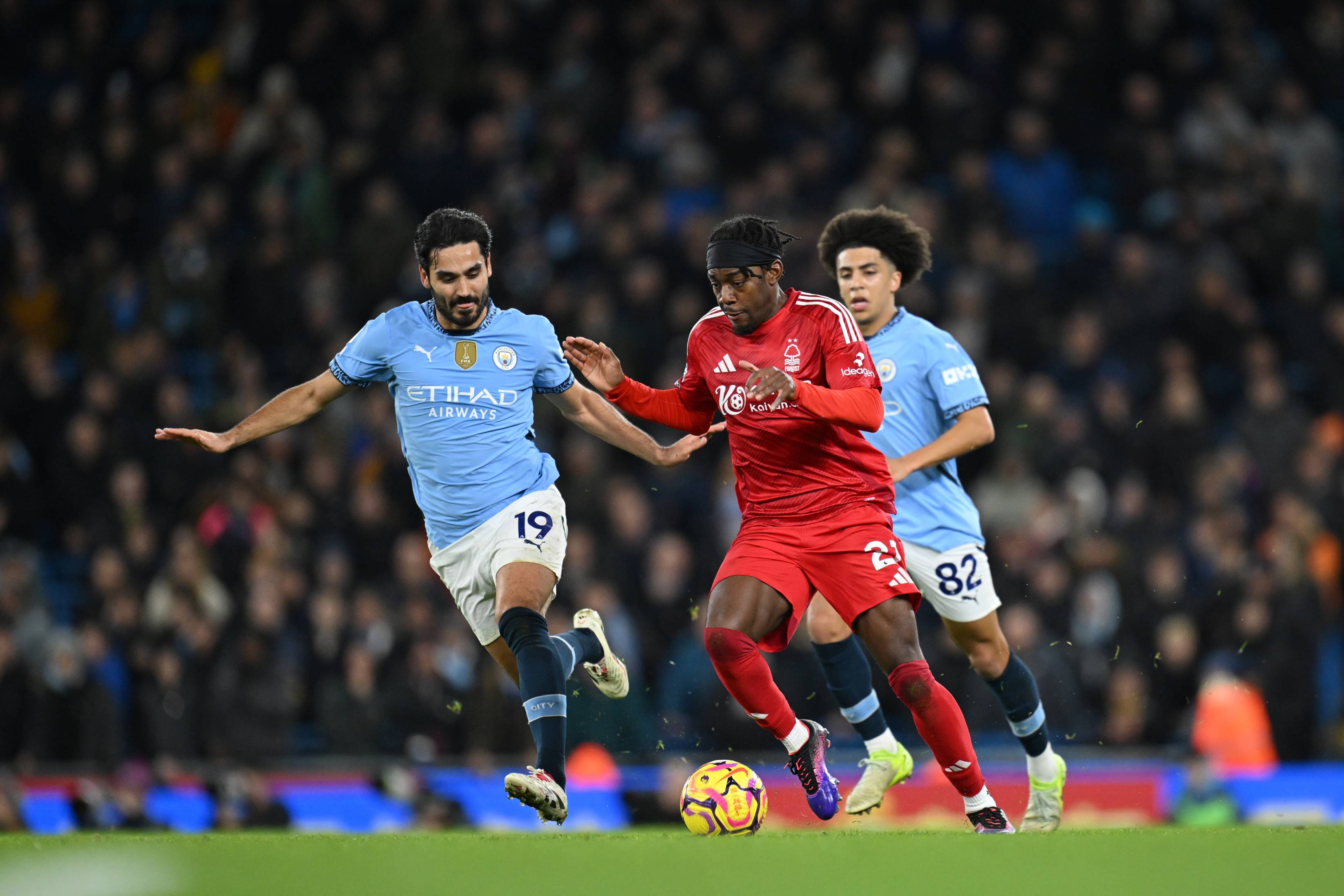 Man City and Nottingham Forest in action