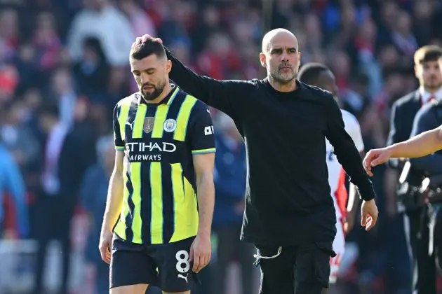 Pep Guardiola and Mateo Kovacic