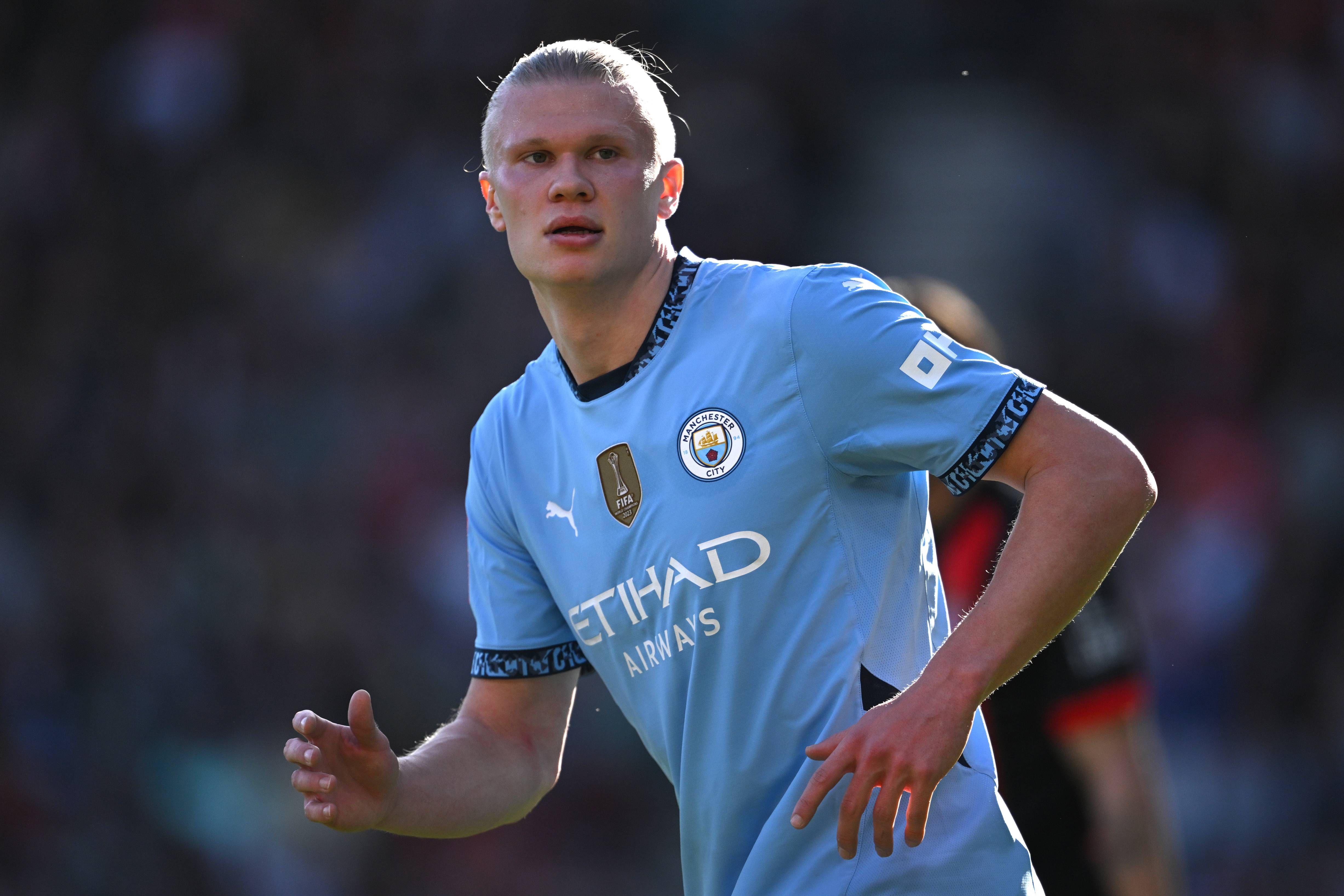 Man City striker Erling Haaland