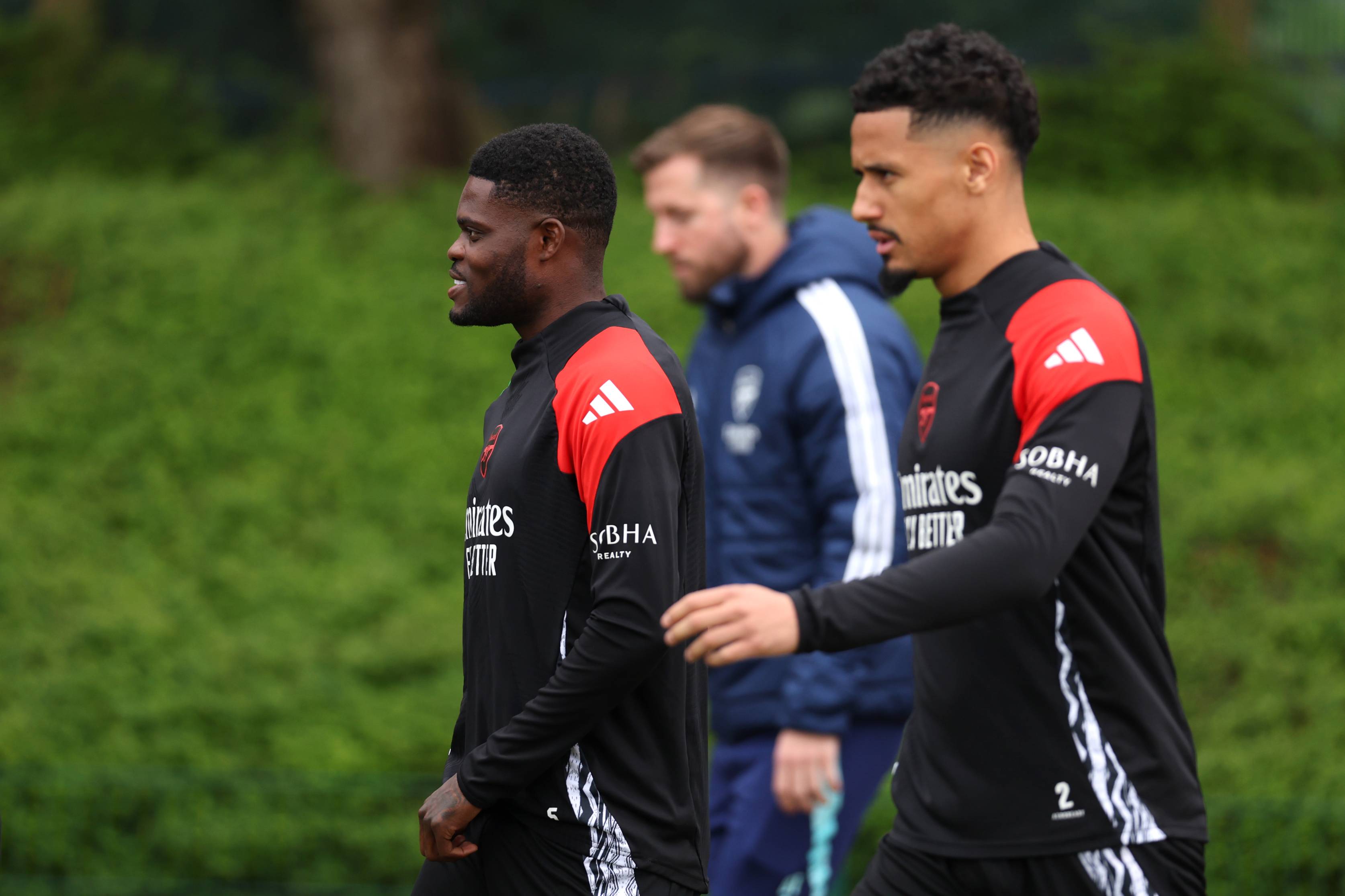 Thomas Partey in Arsenal training