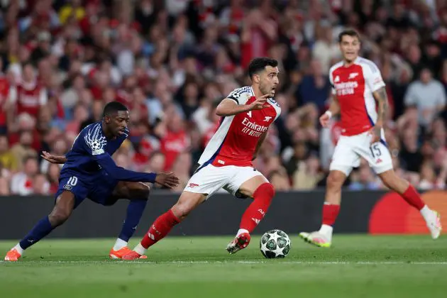 Mikel Merino in action against PSG